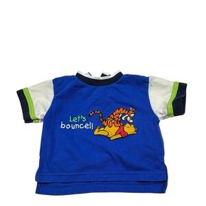 Disney Winnie The Pooh Tigger Lets Bounce Embroidered Shirt 18 Months 90s
